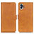 Leather Case Stands Flip Cover Holder M01L for Nothing Phone 1 Light Brown