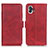 Leather Case Stands Flip Cover Holder M01L for Nothing Phone 1 Red