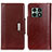Leather Case Stands Flip Cover Holder M01L for OnePlus 10 Pro 5G Brown