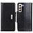 Leather Case Stands Flip Cover Holder M01L for Samsung Galaxy S21 5G Black