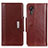 Leather Case Stands Flip Cover Holder M01L for Samsung Galaxy XCover 5 SM-G525F Brown