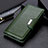 Leather Case Stands Flip Cover Holder M01L for Sony Xperia Ace II SO-41B Green