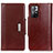 Leather Case Stands Flip Cover Holder M01L for Xiaomi Redmi Note 11S 5G Brown