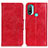 Leather Case Stands Flip Cover Holder M02L for Motorola Moto E30 Red