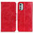 Leather Case Stands Flip Cover Holder M02L for Motorola Moto E32s Red