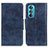 Leather Case Stands Flip Cover Holder M02L for Motorola Moto Edge 30 5G Blue