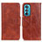 Leather Case Stands Flip Cover Holder M02L for Motorola Moto Edge 30 5G Brown