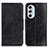 Leather Case Stands Flip Cover Holder M02L for Motorola Moto Edge Plus (2022) 5G Black
