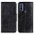 Leather Case Stands Flip Cover Holder M02L for Motorola Moto G Pure Black