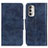 Leather Case Stands Flip Cover Holder M02L for Motorola Moto G Stylus (2022) 5G Blue