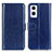 Leather Case Stands Flip Cover Holder M02L for OnePlus Nord N20 5G Blue