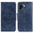 Leather Case Stands Flip Cover Holder M02L for Oppo A94 4G Blue