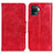 Leather Case Stands Flip Cover Holder M02L for Oppo A94 4G Red