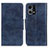 Leather Case Stands Flip Cover Holder M02L for Oppo Reno8 4G Blue