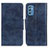 Leather Case Stands Flip Cover Holder M02L for Samsung Galaxy M52 5G Blue