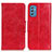 Leather Case Stands Flip Cover Holder M02L for Samsung Galaxy M52 5G Red