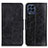 Leather Case Stands Flip Cover Holder M02L for Samsung Galaxy M53 5G Black