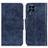 Leather Case Stands Flip Cover Holder M02L for Samsung Galaxy M53 5G Blue
