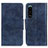 Leather Case Stands Flip Cover Holder M02L for Sony Xperia 5 III Blue