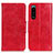 Leather Case Stands Flip Cover Holder M02L for Sony Xperia 5 III Red