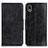 Leather Case Stands Flip Cover Holder M02L for Sony Xperia Ace III Black