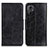 Leather Case Stands Flip Cover Holder M02L for Xiaomi Redmi Note 11R 5G Black