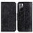 Leather Case Stands Flip Cover Holder M02L for Xiaomi Redmi Note 11S 5G Black