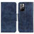 Leather Case Stands Flip Cover Holder M02L for Xiaomi Redmi Note 11S 5G Blue