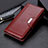Leather Case Stands Flip Cover Holder M03L for Motorola Moto G Stylus (2021) Brown