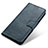 Leather Case Stands Flip Cover Holder M03L for Motorola Moto G200 5G Blue