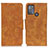 Leather Case Stands Flip Cover Holder M03L for Motorola Moto G50 Khaki