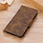 Leather Case Stands Flip Cover Holder M03L for Samsung Galaxy M62 4G Brown