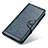 Leather Case Stands Flip Cover Holder M03L for Samsung Galaxy S21 Ultra 5G Blue