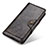 Leather Case Stands Flip Cover Holder M03L for Samsung Galaxy S21 Ultra 5G Brown