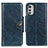 Leather Case Stands Flip Cover Holder M04L for Motorola Moto E32s Blue
