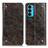 Leather Case Stands Flip Cover Holder M04L for Motorola Moto Edge 20 5G Bronze