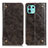 Leather Case Stands Flip Cover Holder M04L for Motorola Moto Edge 20 Lite 5G Bronze