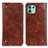 Leather Case Stands Flip Cover Holder M04L for Motorola Moto Edge 20 Lite 5G Brown