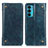 Leather Case Stands Flip Cover Holder M04L for Motorola Moto Edge Lite 5G Blue