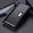 Leather Case Stands Flip Cover Holder M04L for Motorola Moto G Stylus (2021) Black