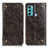 Leather Case Stands Flip Cover Holder M04L for Motorola Moto G40 Fusion Bronze