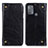 Leather Case Stands Flip Cover Holder M04L for Motorola Moto G50 Black