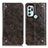 Leather Case Stands Flip Cover Holder M04L for Motorola Moto G60s Bronze
