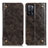 Leather Case Stands Flip Cover Holder M04L for Oppo A53s 5G Bronze