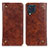 Leather Case Stands Flip Cover Holder M04L for Samsung Galaxy M32 4G Brown