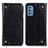 Leather Case Stands Flip Cover Holder M04L for Samsung Galaxy M52 5G Black