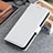 Leather Case Stands Flip Cover Holder M05L for Motorola Moto Edge 30 Pro 5G White