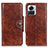 Leather Case Stands Flip Cover Holder M05L for Motorola Moto Edge X30 Pro 5G Light Brown