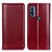 Leather Case Stands Flip Cover Holder M05L for Motorola Moto G Pure Red