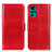 Leather Case Stands Flip Cover Holder M05L for Motorola Moto G22 Red